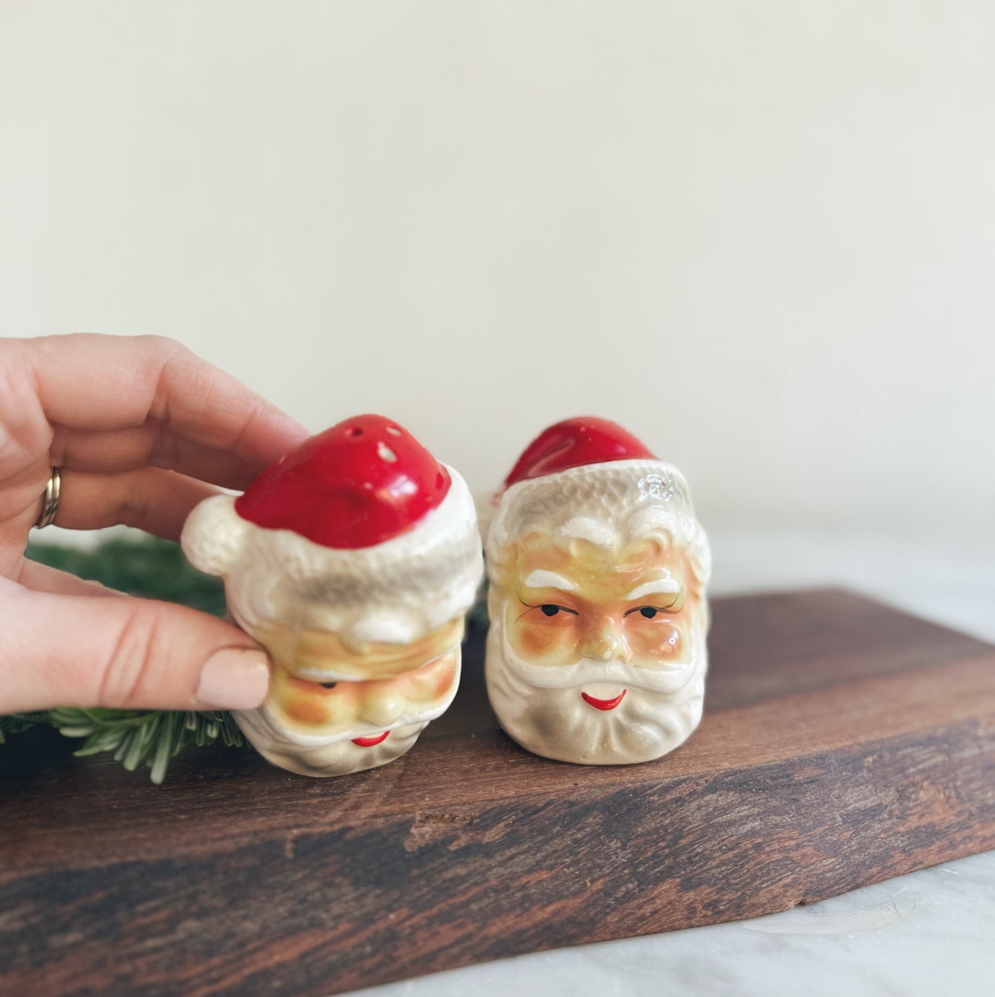 Antique Santa Salt and Pepper Shakers