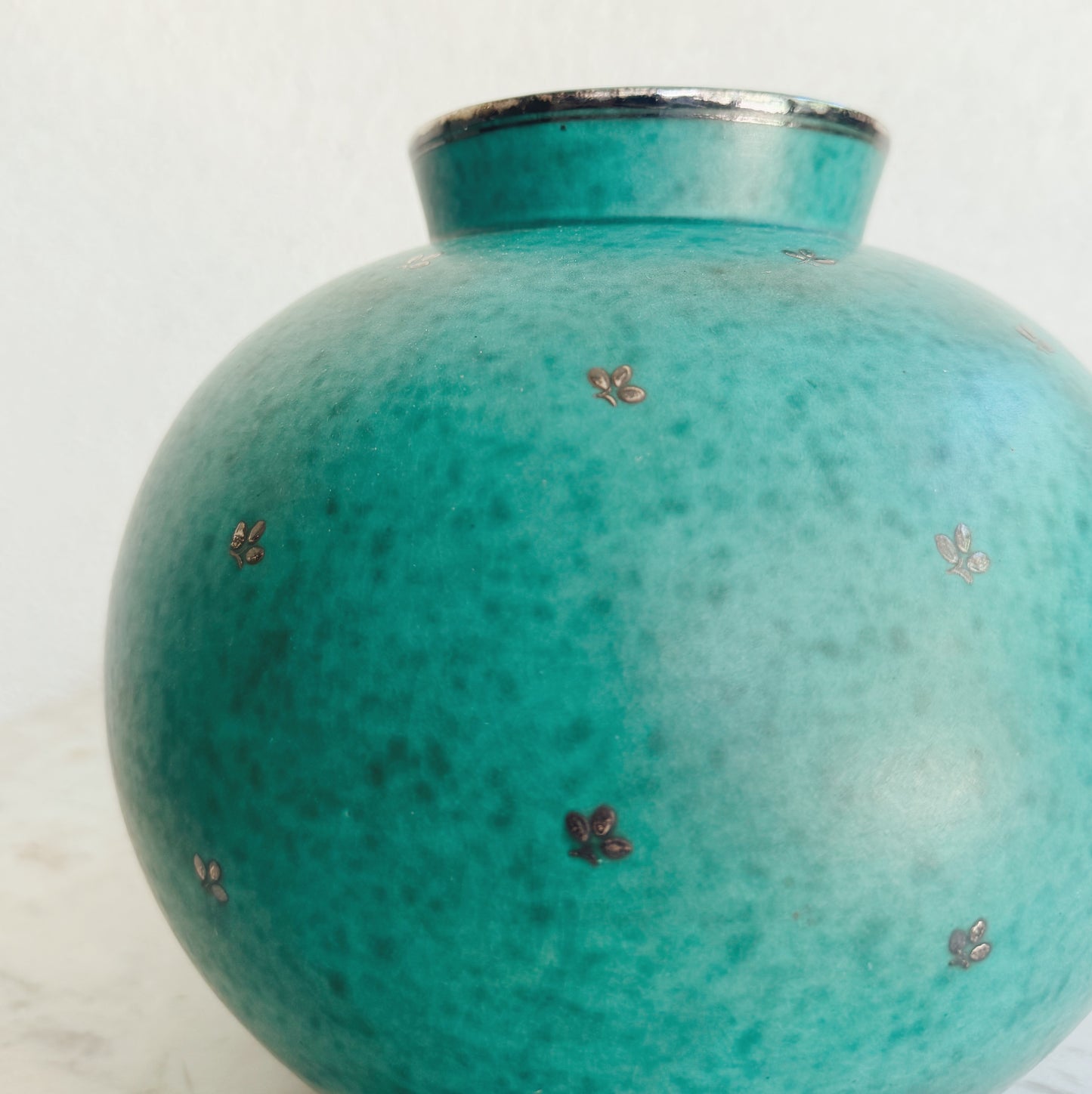 Gorgeous Swedish Pot With Silver Inlay