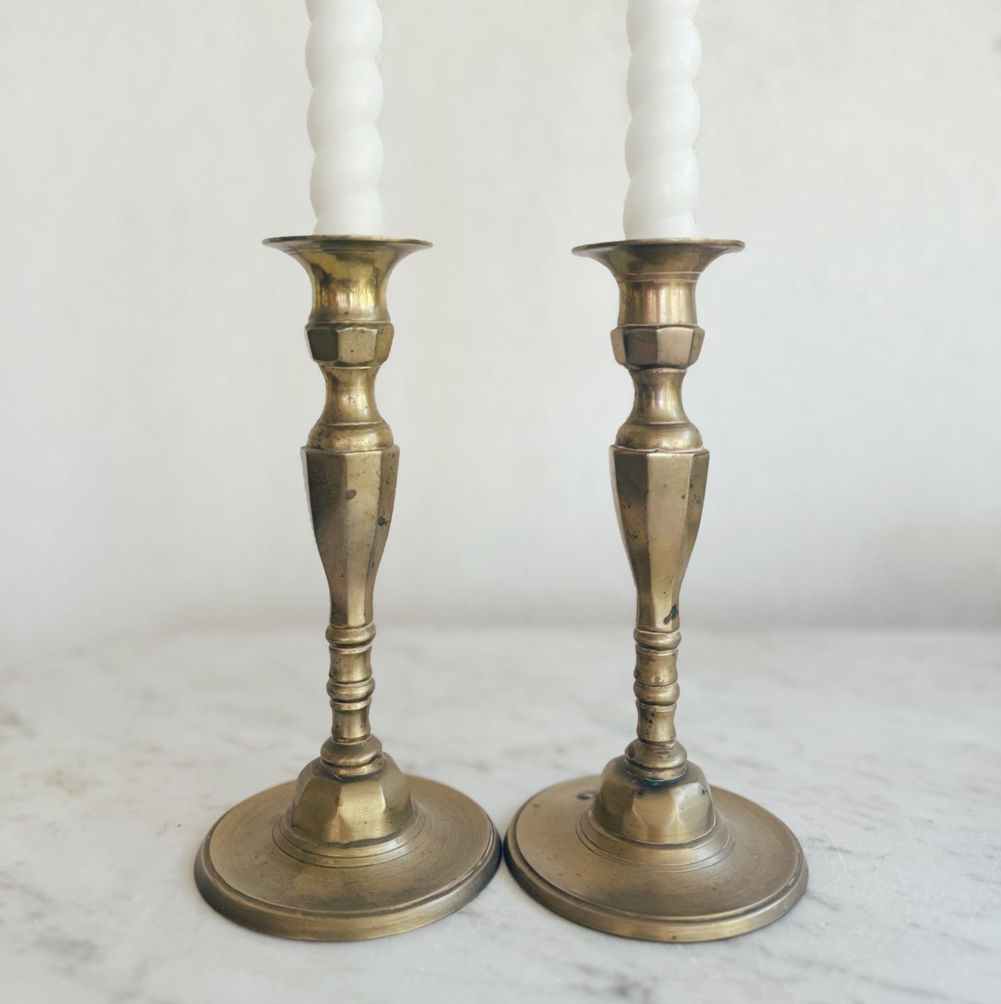 Pairs of Brass Candlesticks (pairs sold separately)