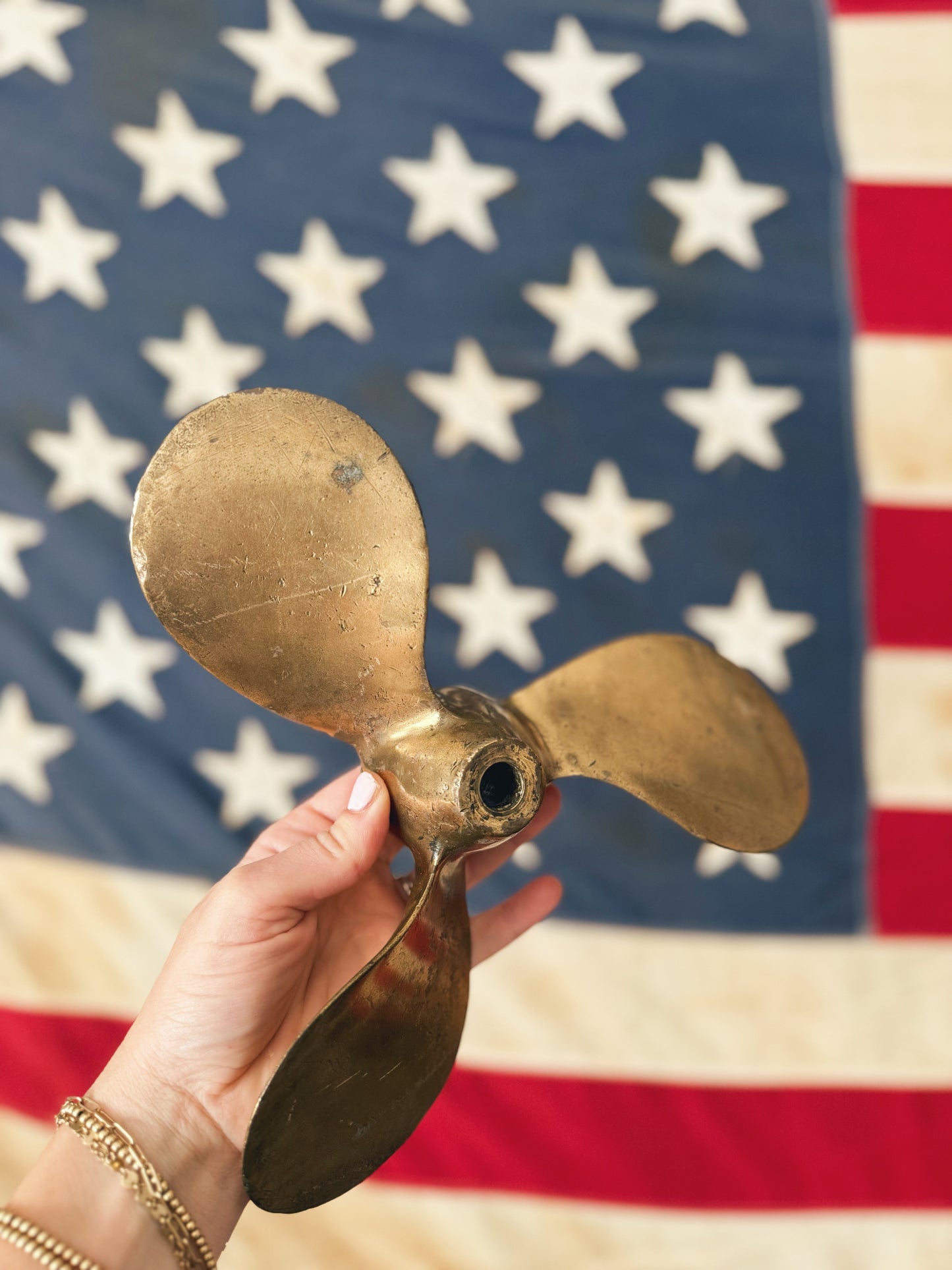 Antique Brass Boat Propeller