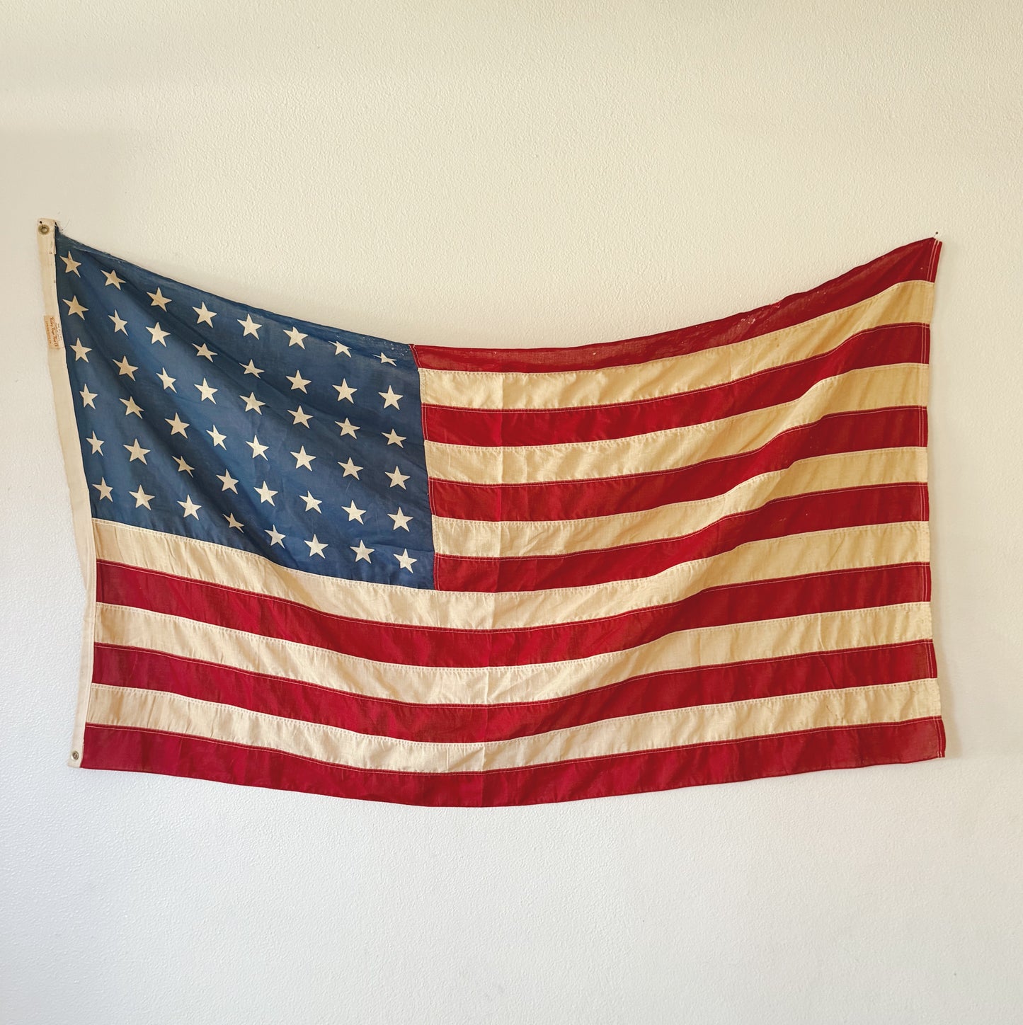 Vintage Worn 3' x 5' USA Flag (See pictures for details)