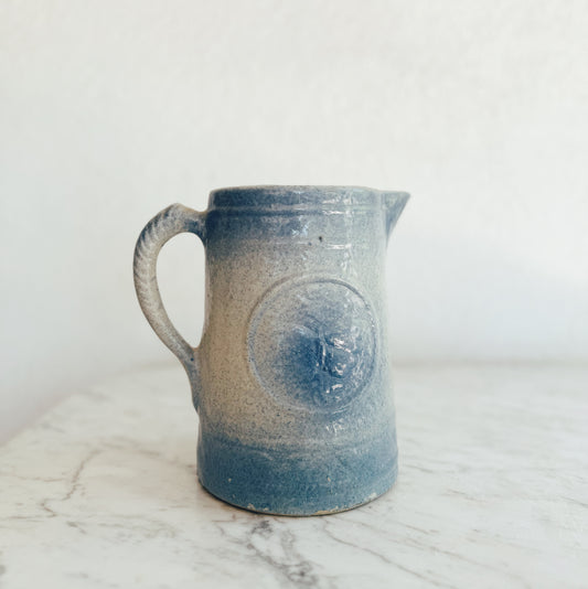Antique Salt Glazed Butterfly Pitcher