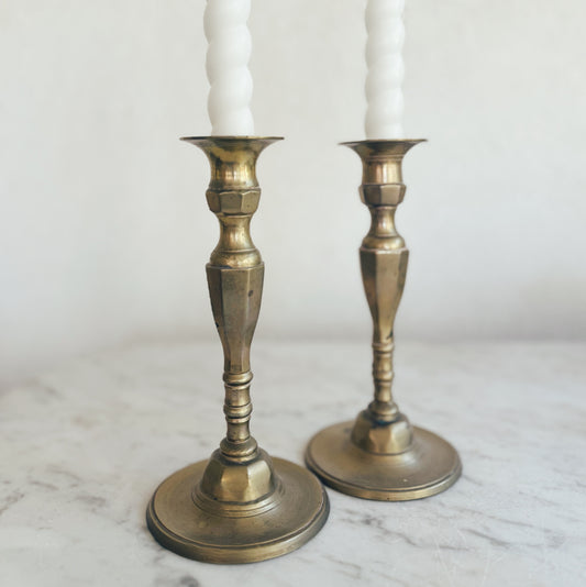 Pairs of Brass Candlesticks (pairs sold separately)