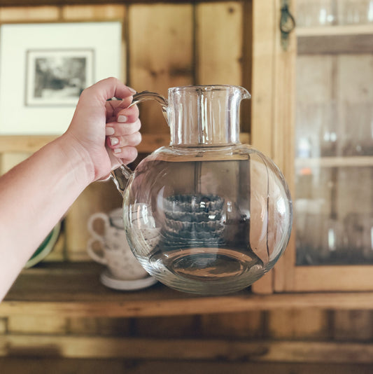 Vintage Glass Juice Pitcher