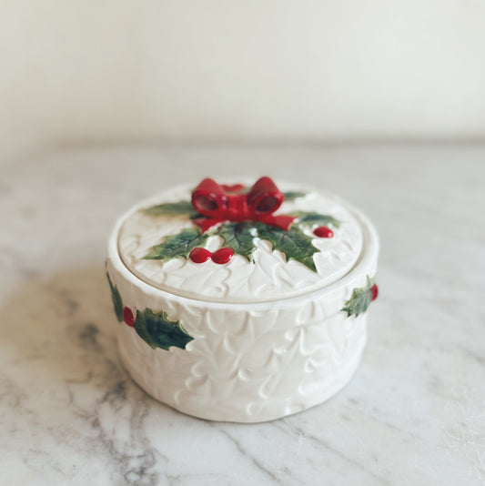 Vintage Lefton Lidded Candy Dish