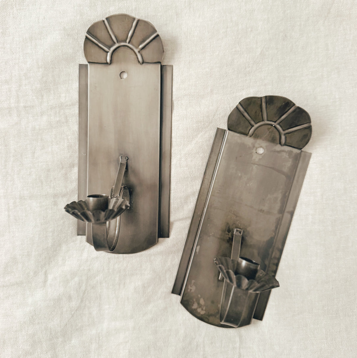 A Pair of Tin Candle Sconces (2 included)