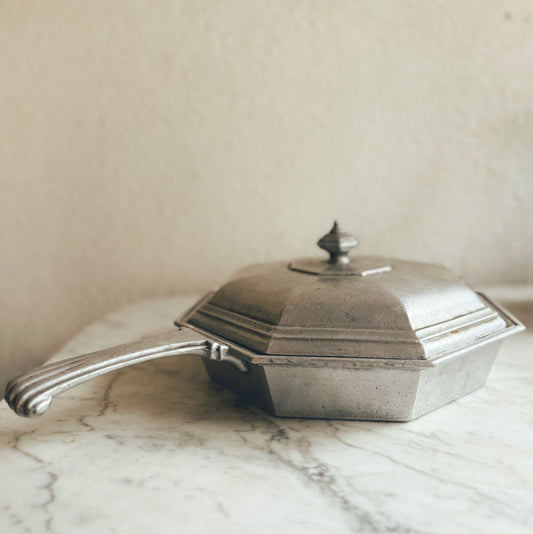 Pewter Covered Pan/Dish