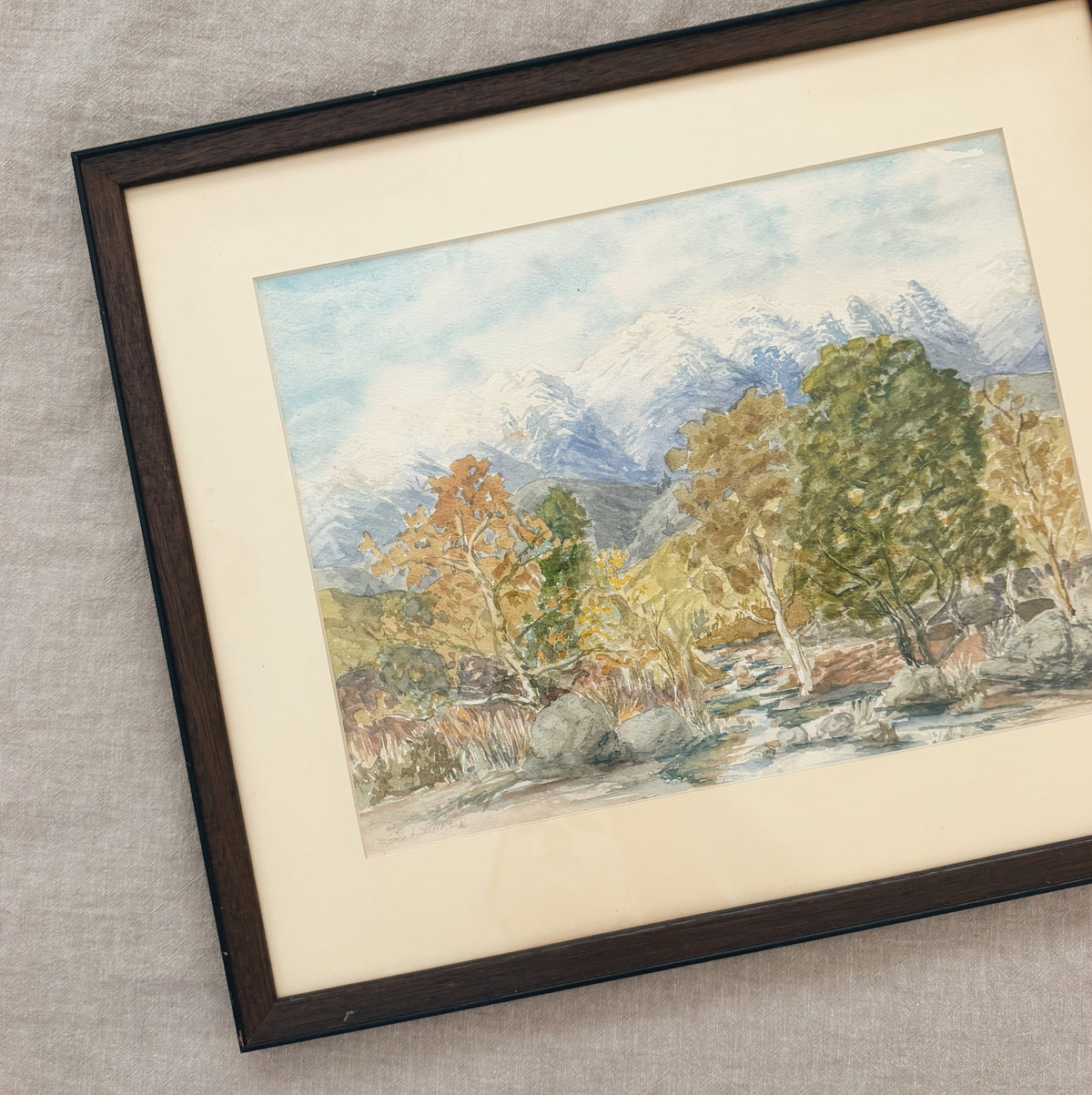 Signed Watercolor Landscape