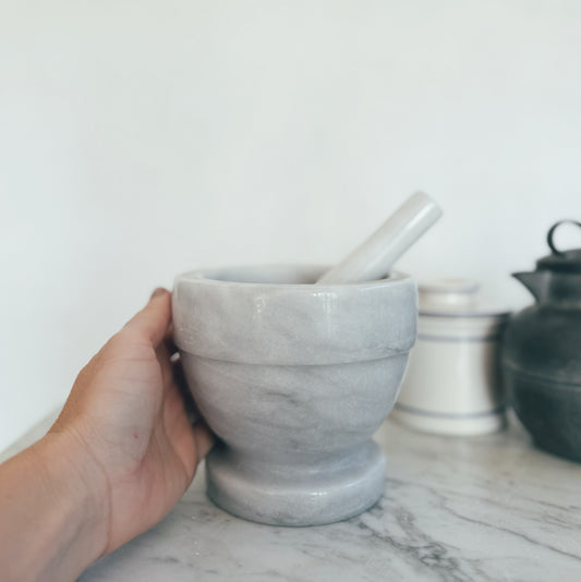 Marble Mortar and Pestle