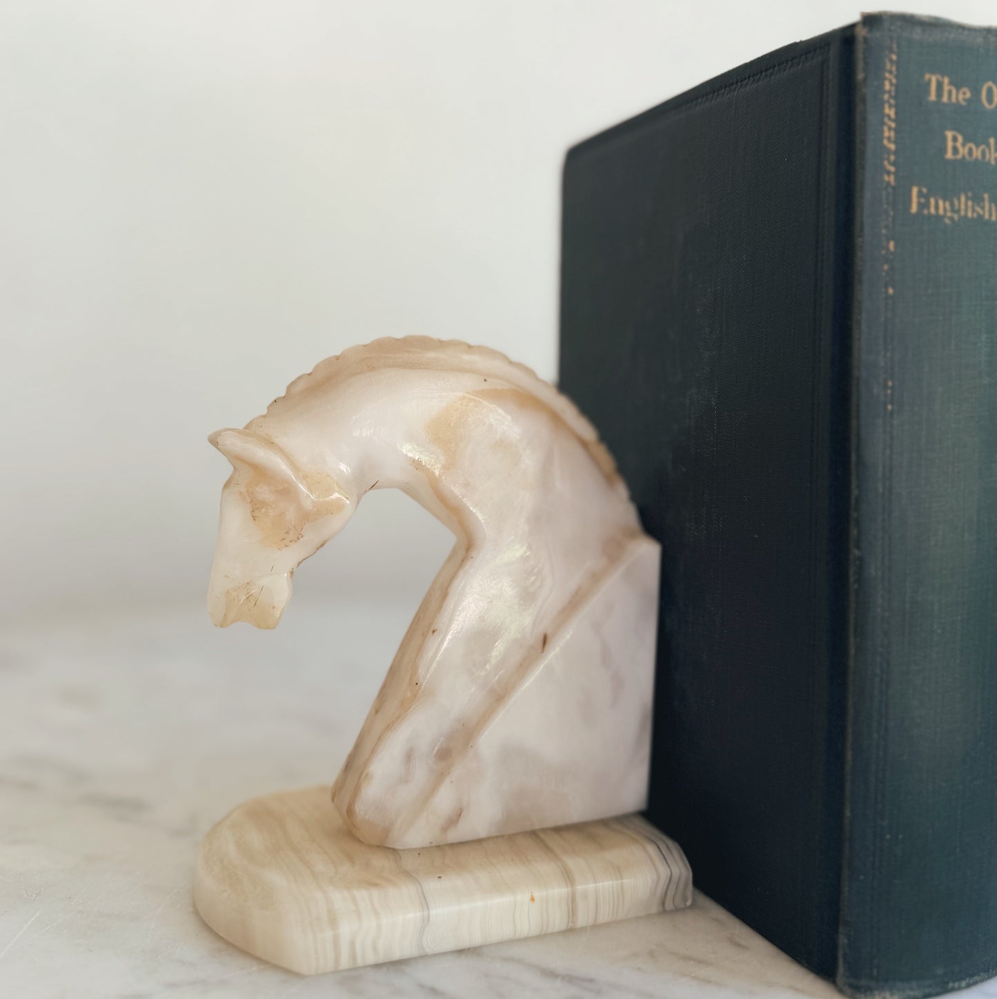 Single Alabaster Bookend