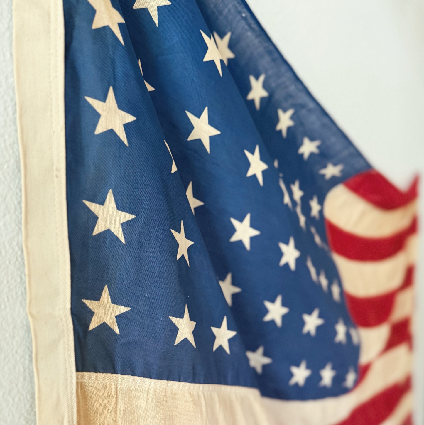 Vintage Worn 3' x 5' USA Flag (See pictures for details)