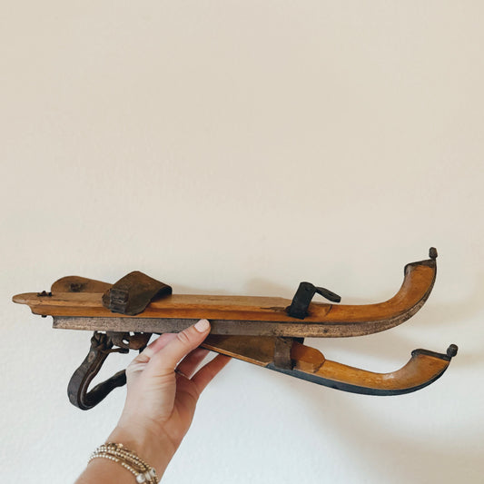 Antique Wooden Frisian Ice Skates From the Netherlands