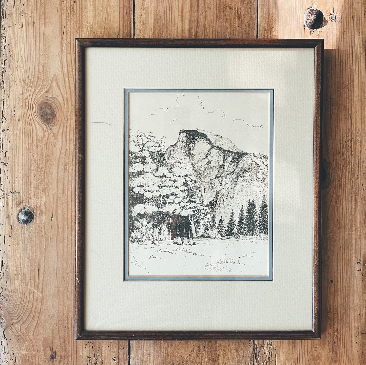 Pen and Ink of Half Dome