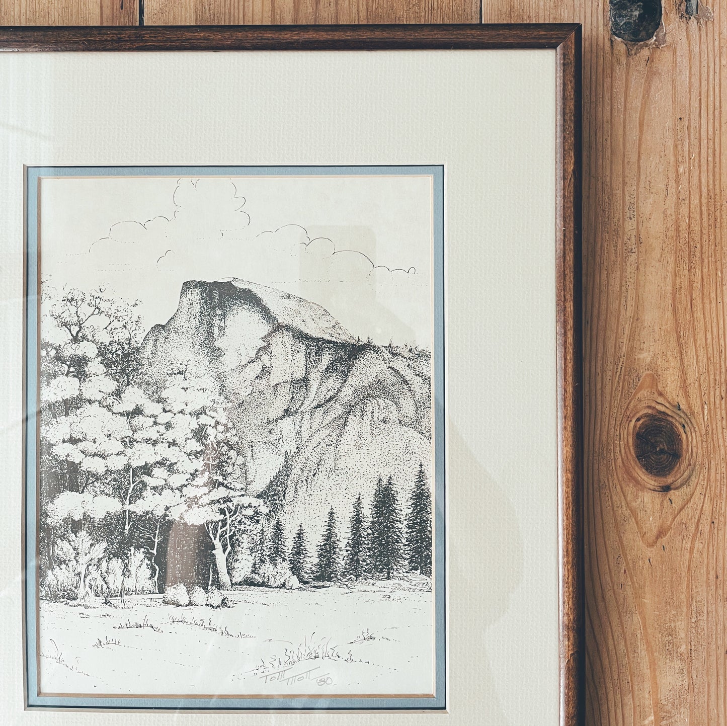 Pen and Ink of Half Dome