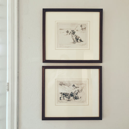 Artist George Vernon Stokes, A Pair of Antique Pencil Drawings